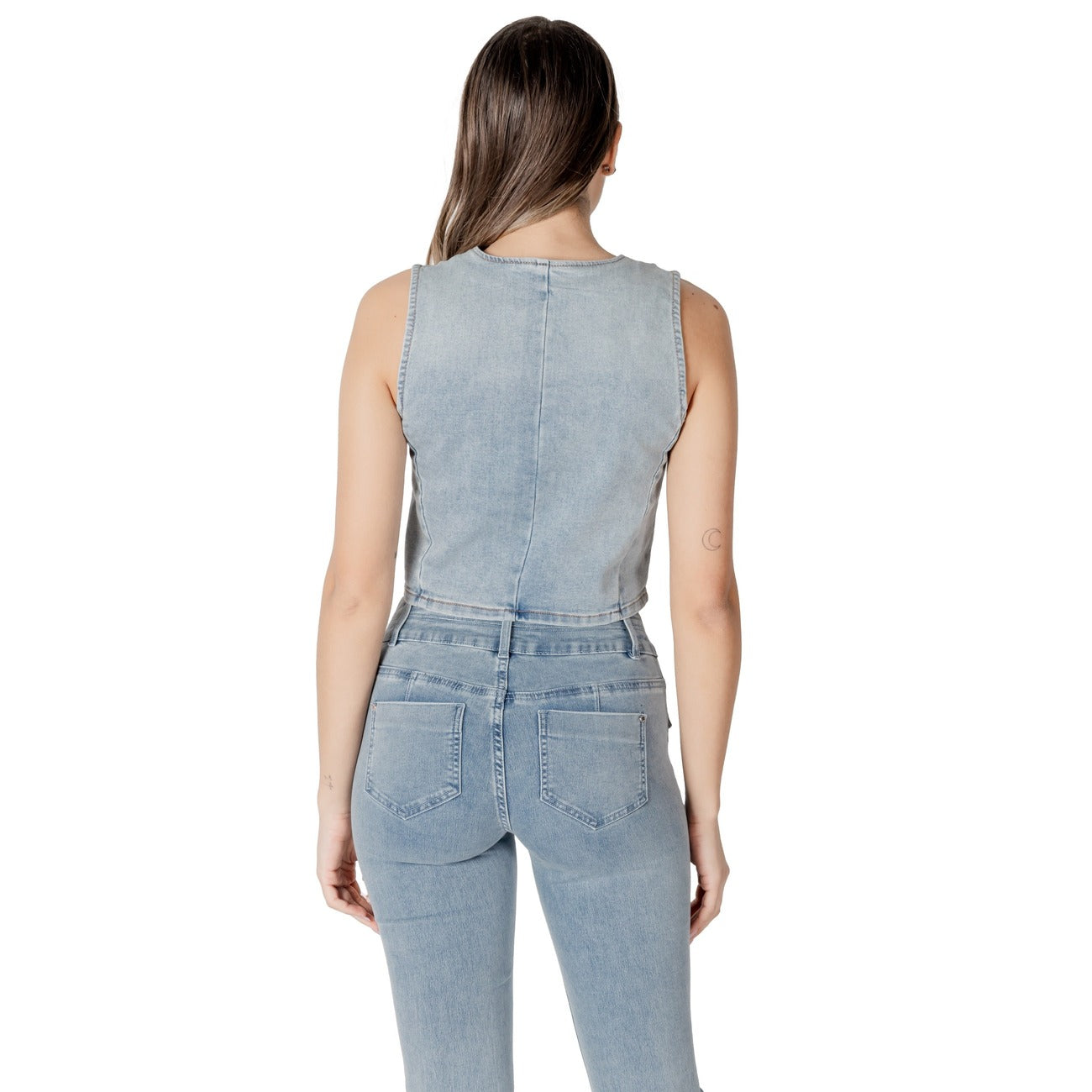 Morgan De Toi Gilet Dames Lichtblauw #2413824