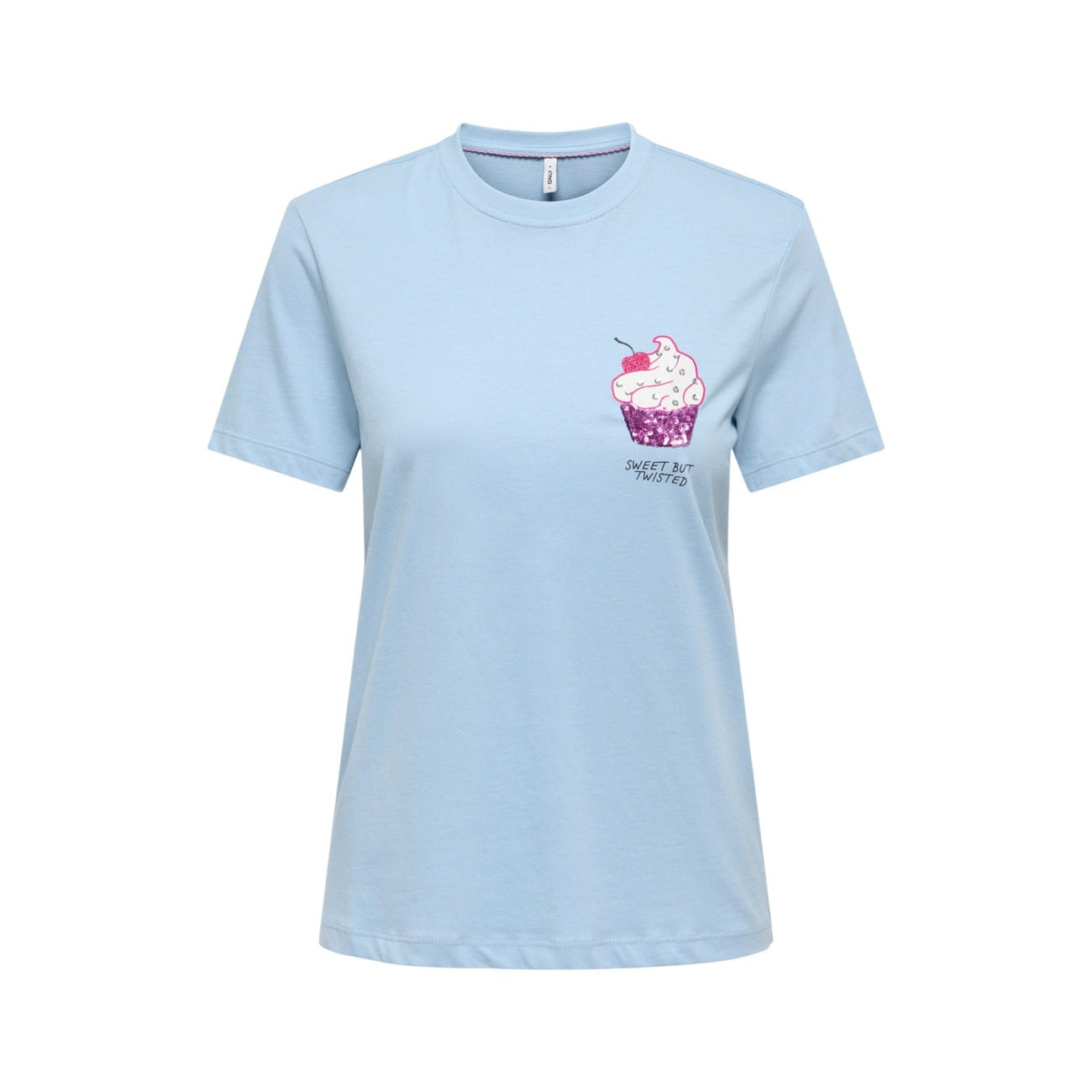 Only T-shirt Dames Lichtblauw