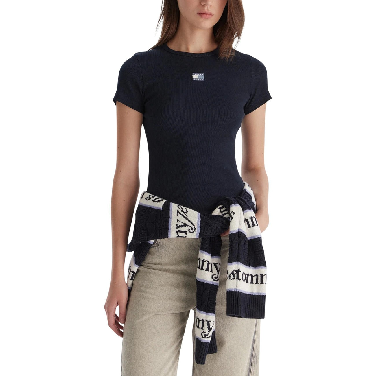 Tommy Hilfiger Jeans T-Shirt Damen Rot #2457792