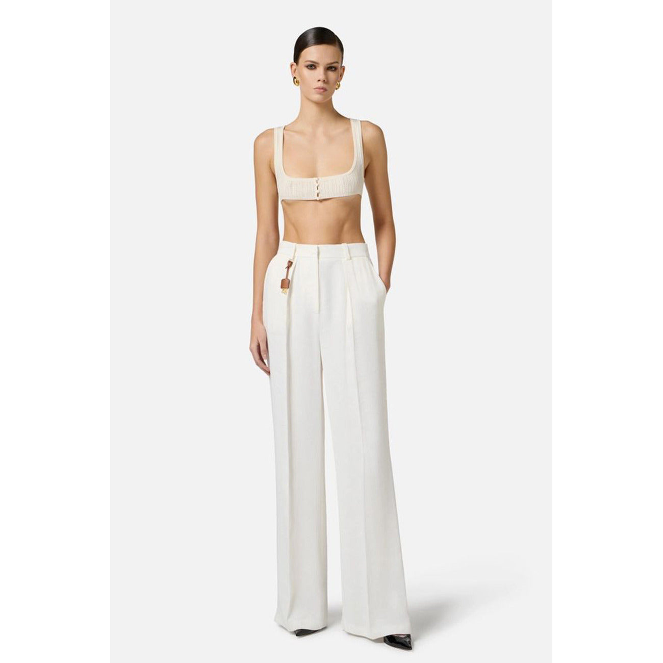 Elisabetta Franchi Hose Damen Weiß