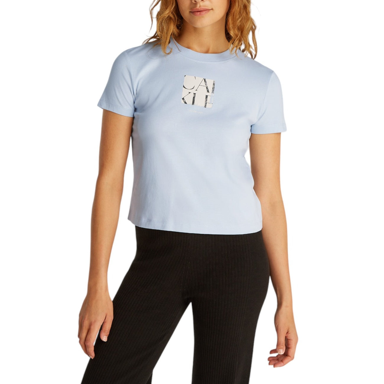 Calvin Klein Jeans T-shirt Dames Lichtblauw #2410265