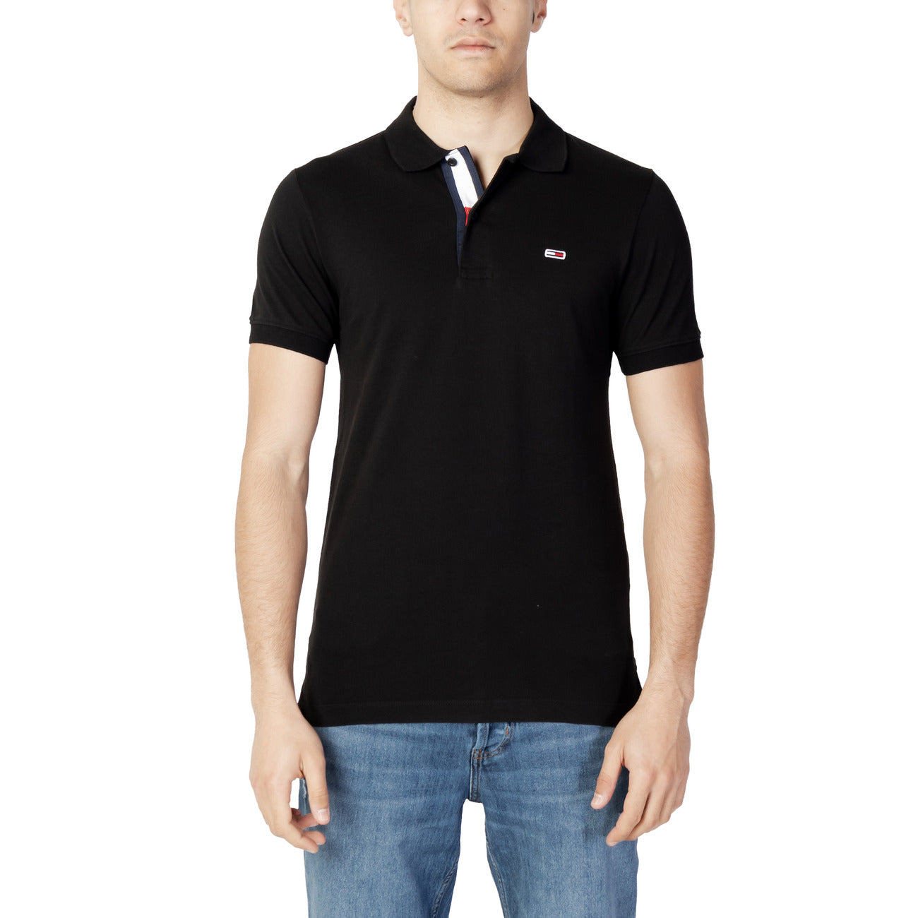 Tommy Hilfiger Jeans Polo Top Herren Schwarz