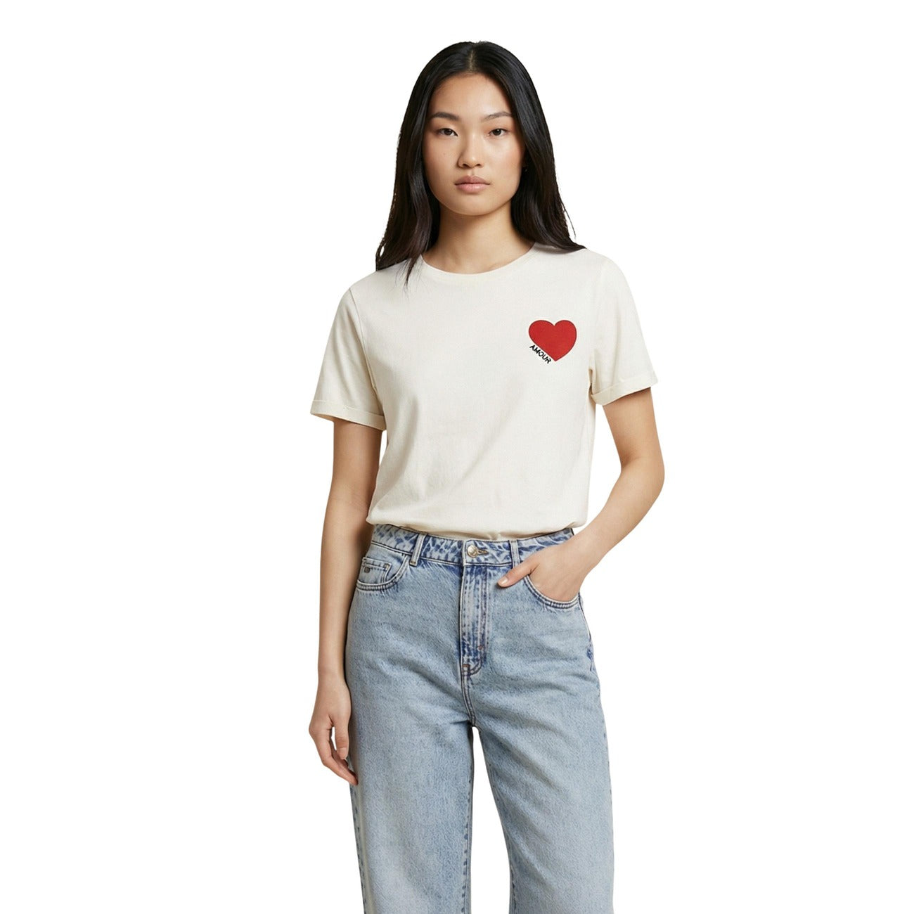 Only T-shirt Dames Beige #2454127