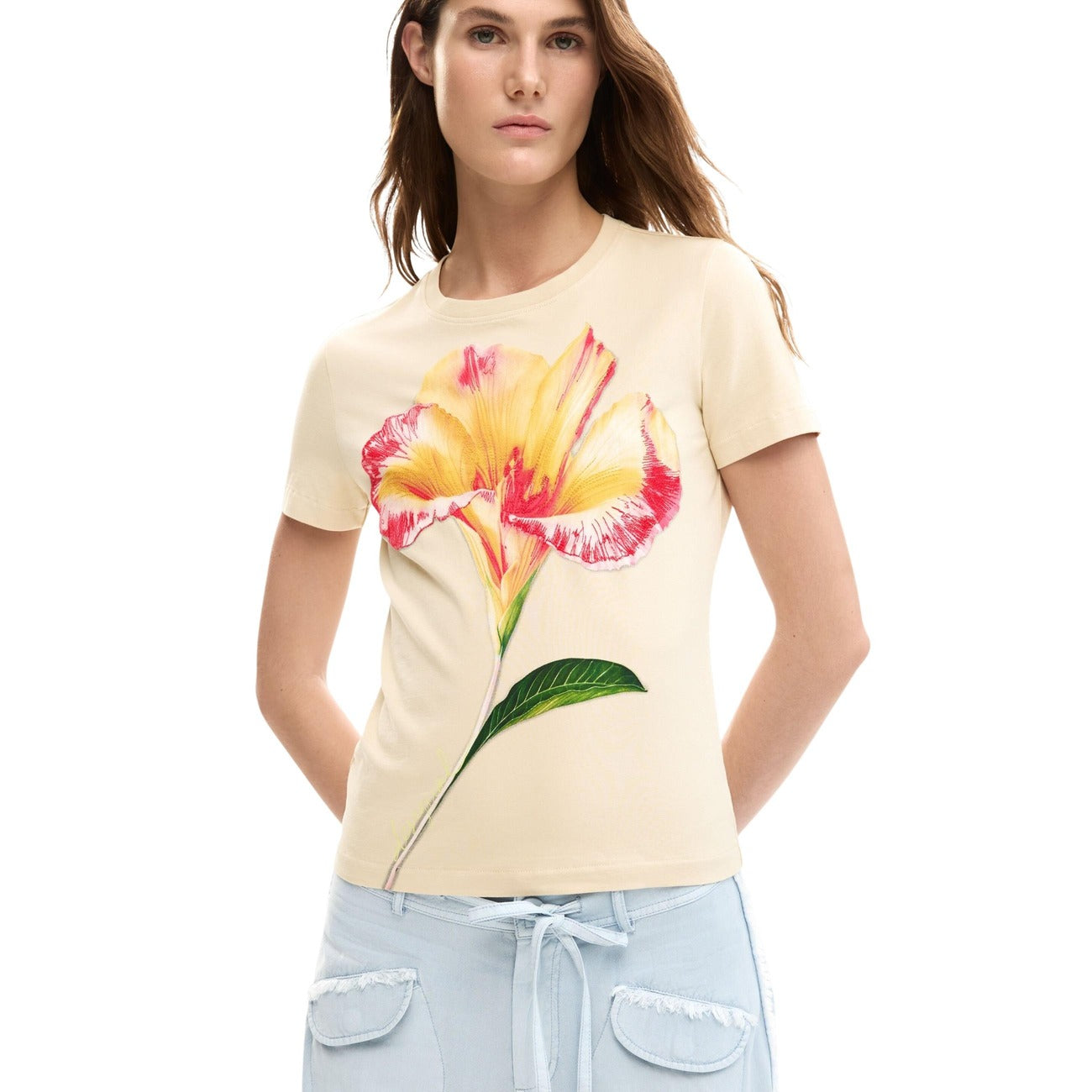 Desigual T-Shirt Damen Beige