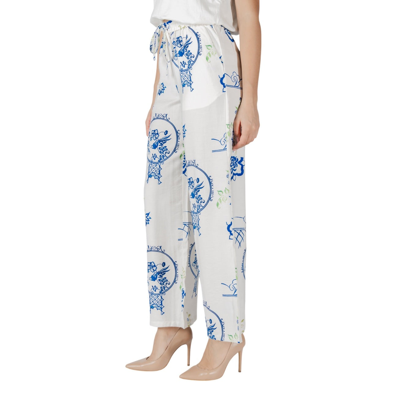 Ichi Hose Damen Weiß