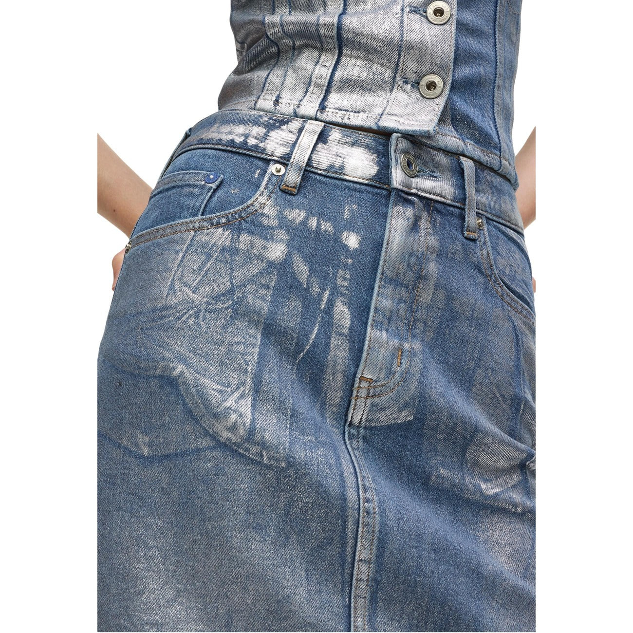 Karl Lagerfeld Jeans Rock Damen Hellblau