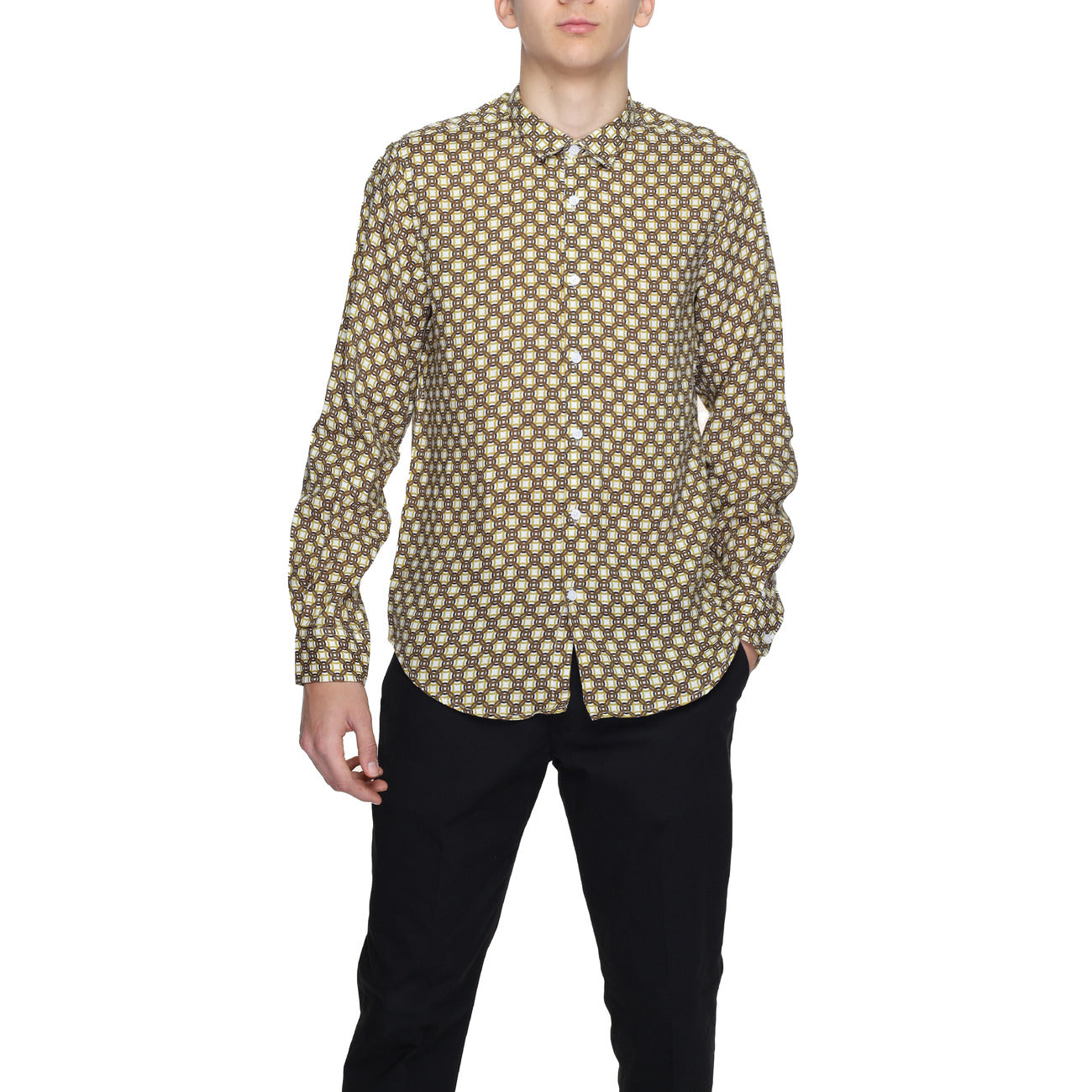 Gianni Lupo Shirt Heren Beige #2220354