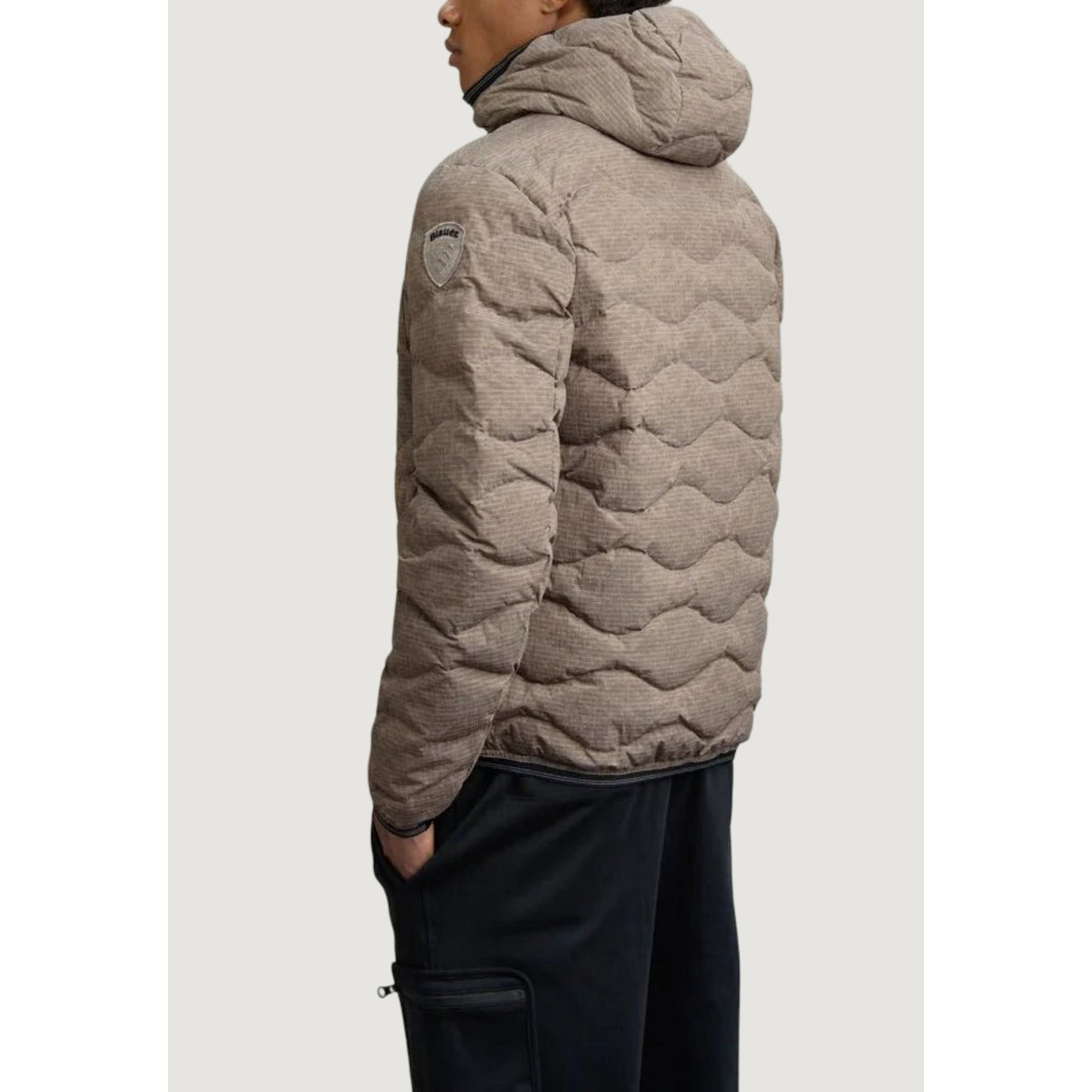 Blauer Windbreaker Heren Bruin