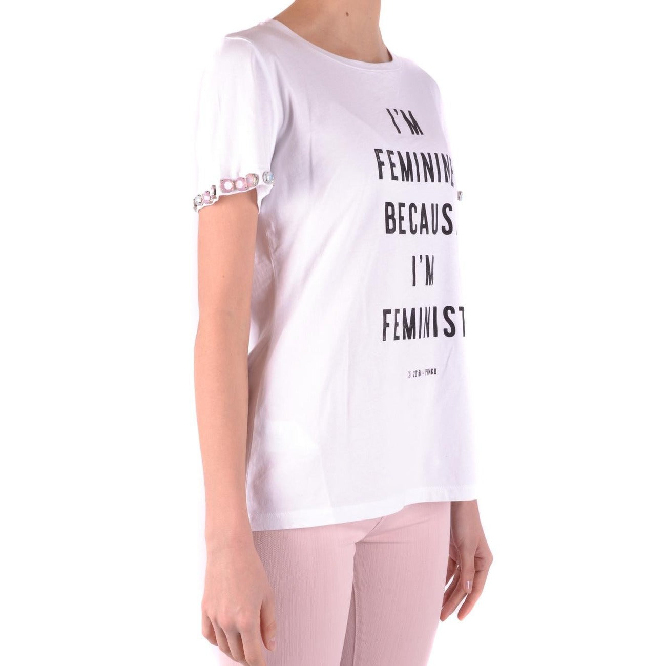 Pinko T-shirt Dames Wit