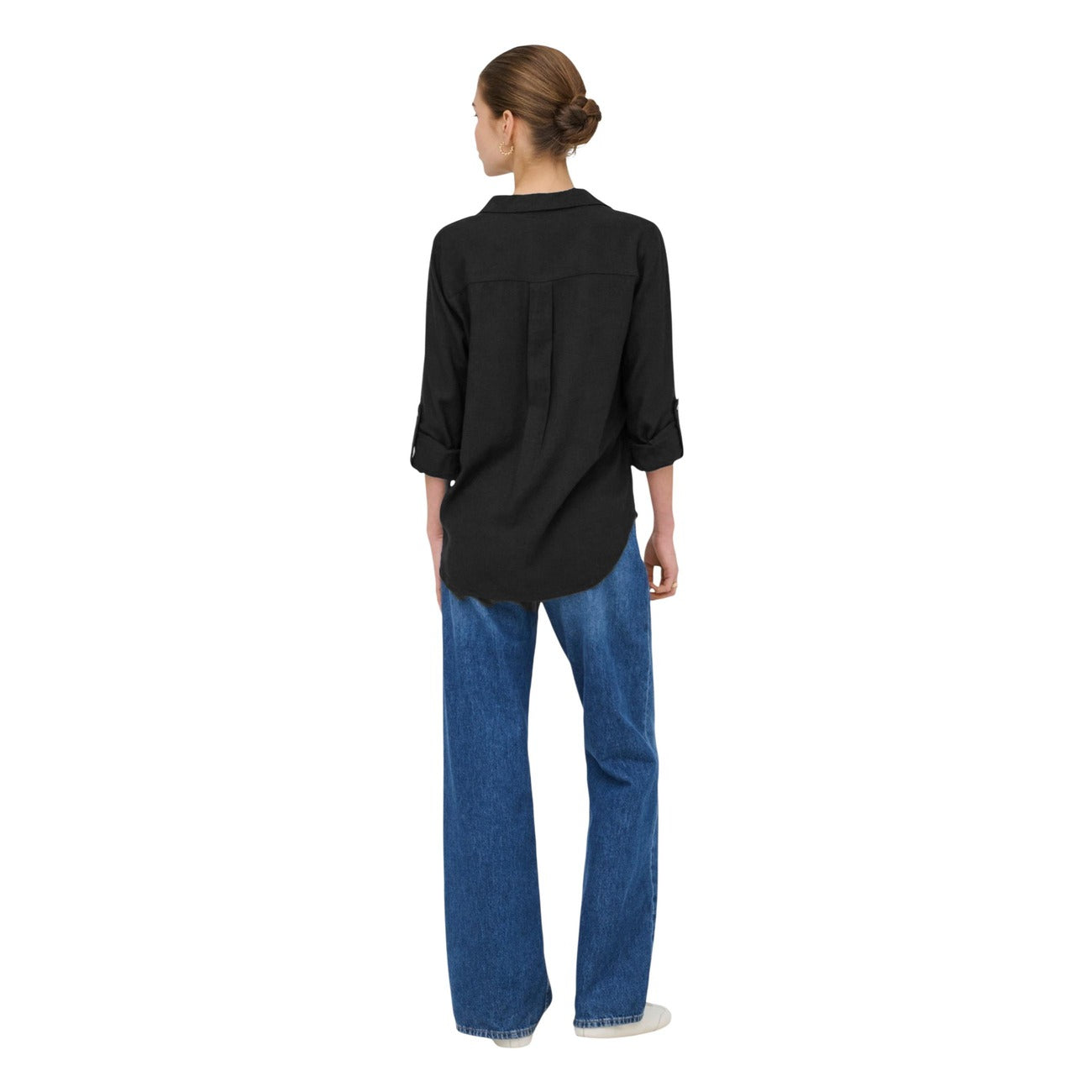 Only Shirt Damen Schwarz Schwarz