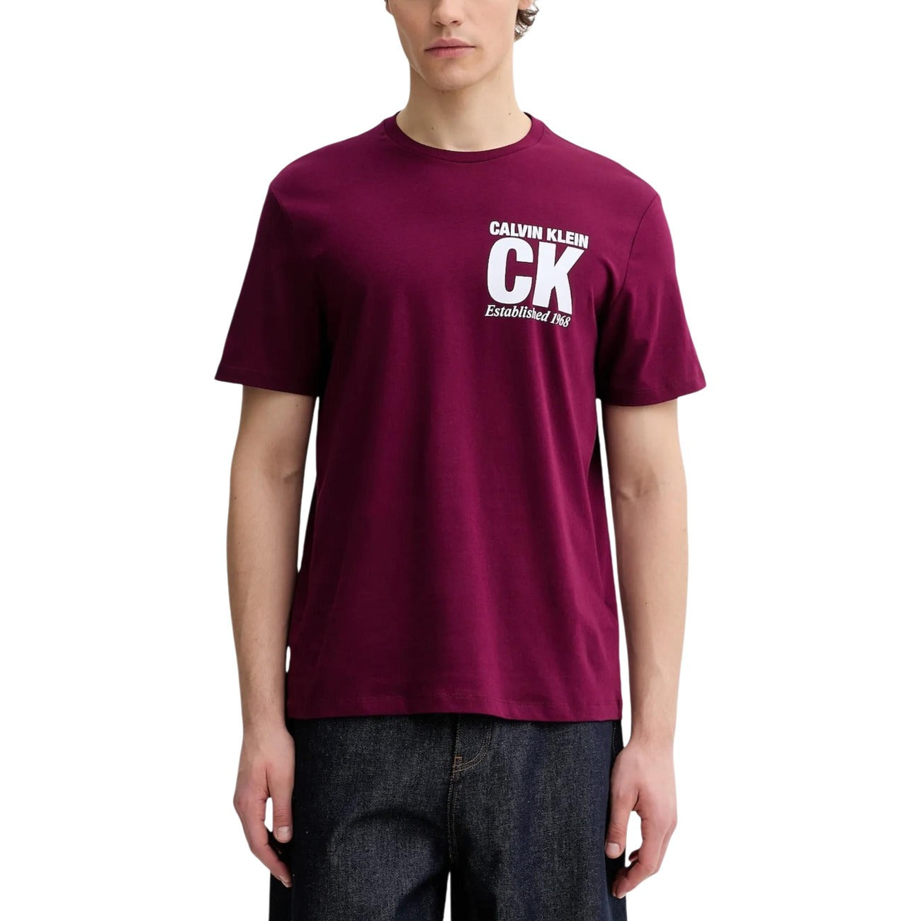 Calvin Klein T-shirt Heren Bordeaux