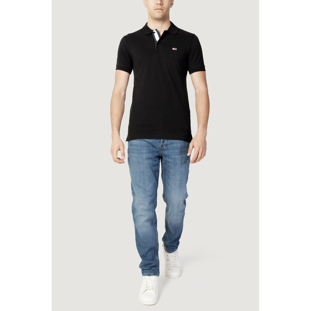 Tommy Hilfiger Jeans Polo Top Herren Schwarz