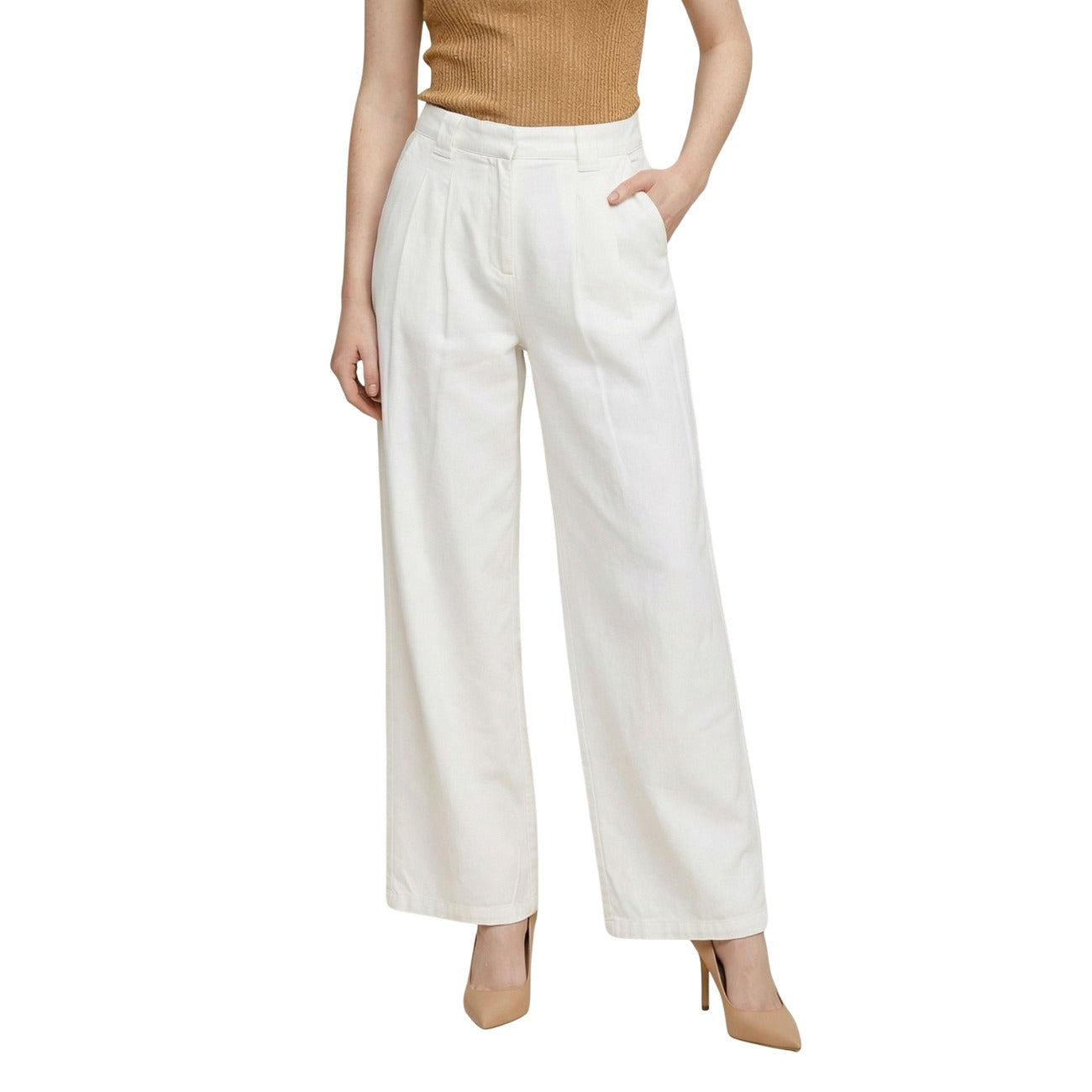 Only Hose Damen Beige Beige #2462368