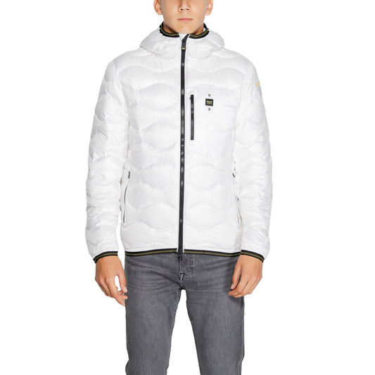 Blauer Windbreaker Heren Wit