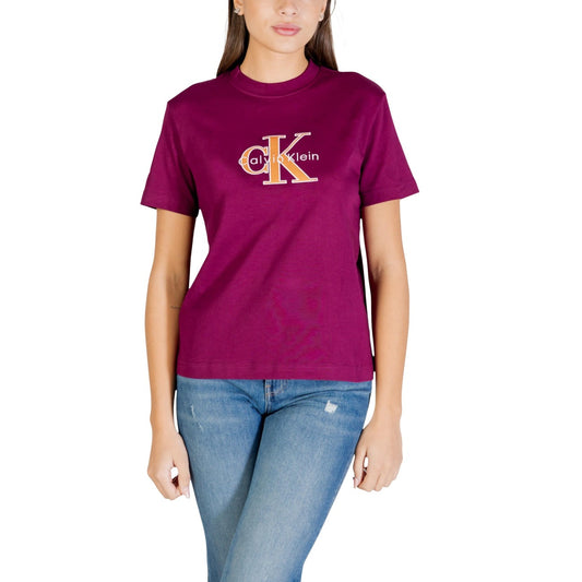 Calvin Klein Jeans T-Shirt Damen Bordeaux