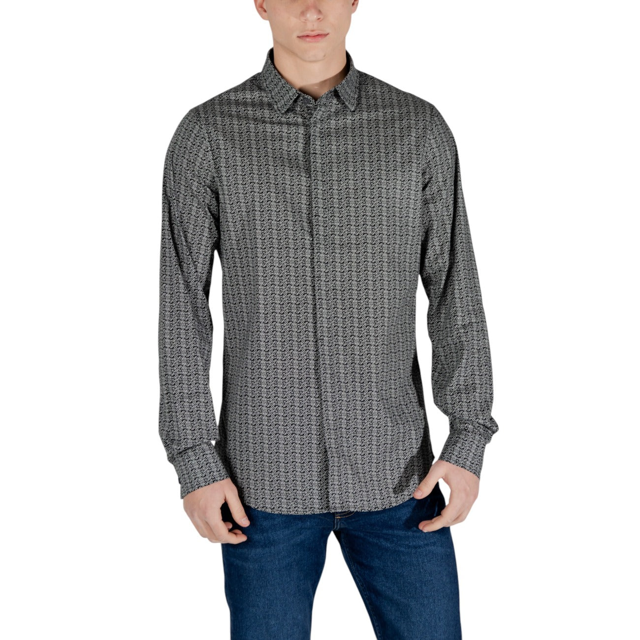 Armani Exchange Shirt Heren Blauw #2457858