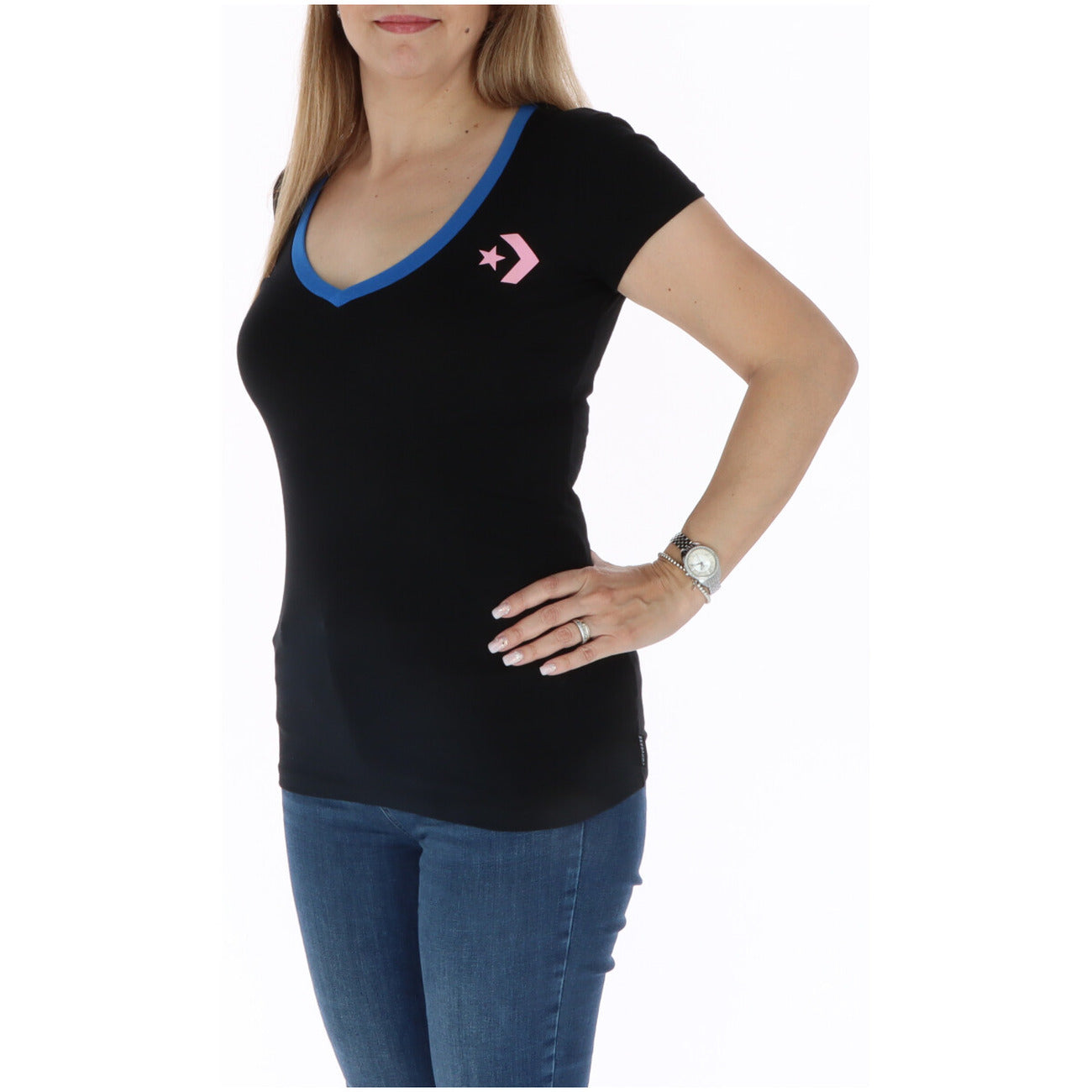 Converse T-Shirt Damen Schwarz