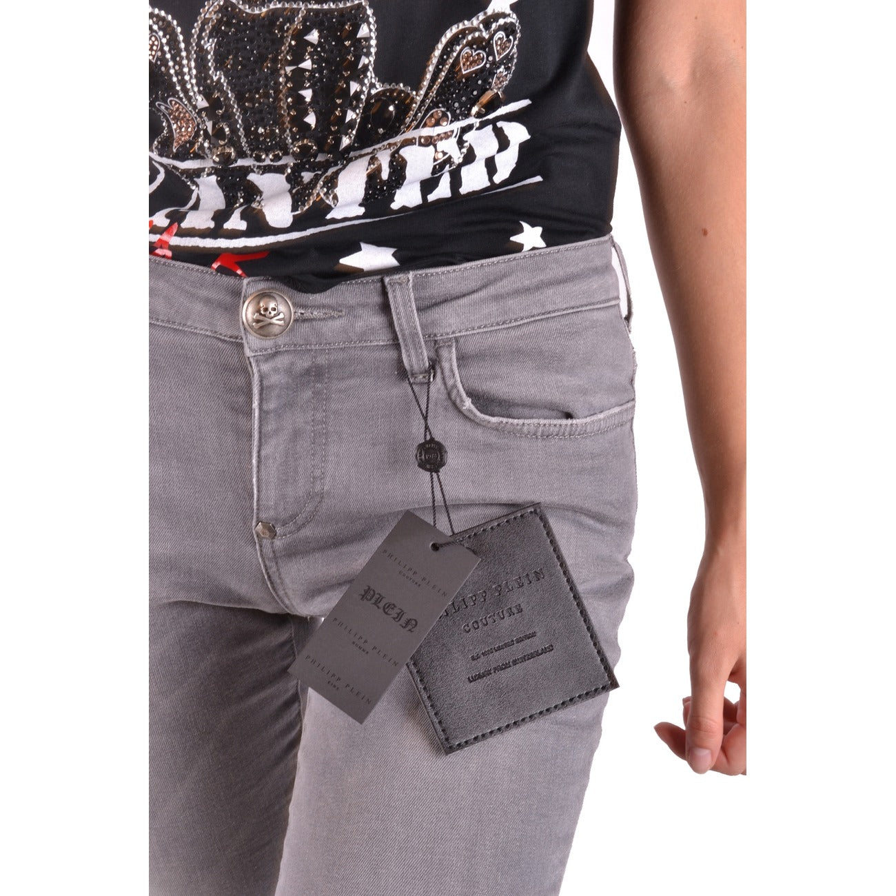 Philipp Plein Hose Damen Grau