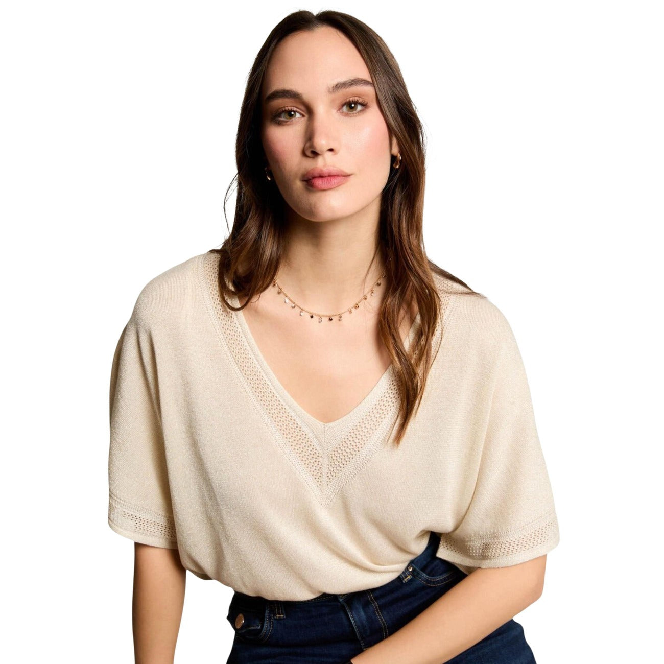 Morgan De Toi Strickmode Damen Beige