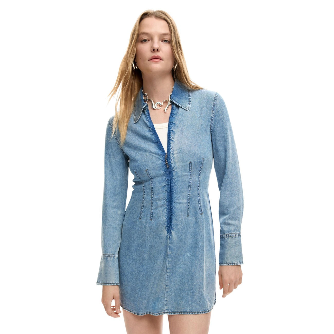 Desigual Kleid Damen Hellblau #2454725
