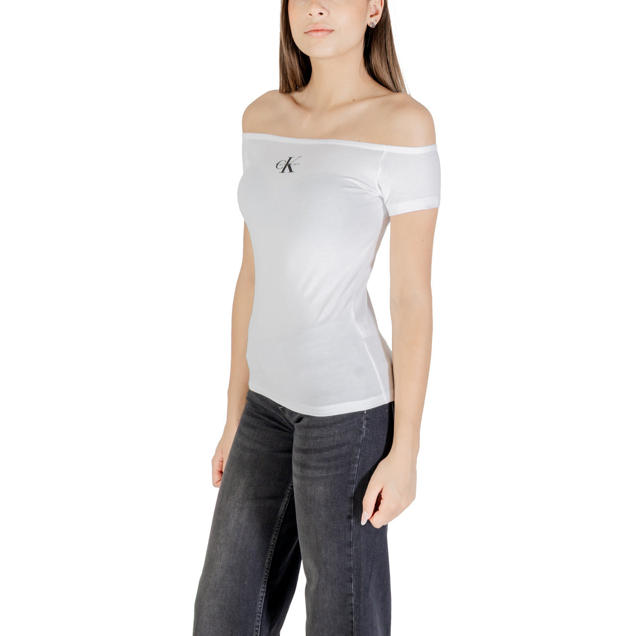 Calvin Klein Jeans T-shirt Dames Wit #2426158