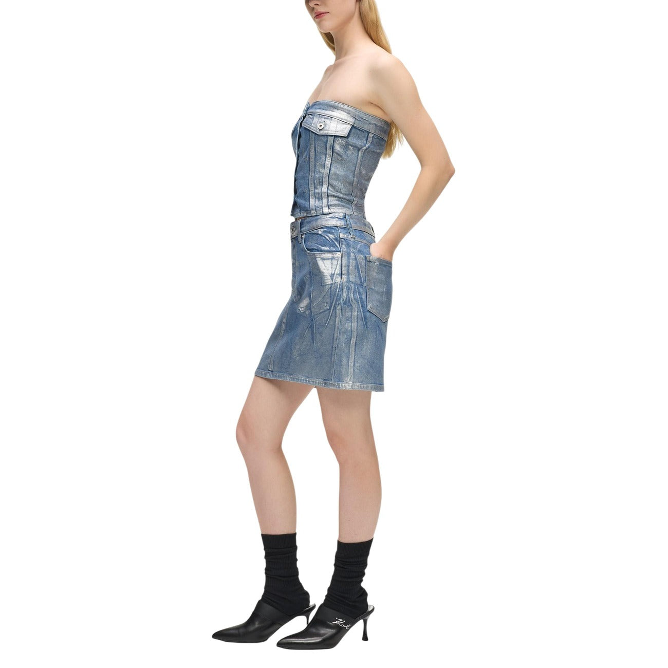 Karl Lagerfeld Jeans Top Damen Hellblau