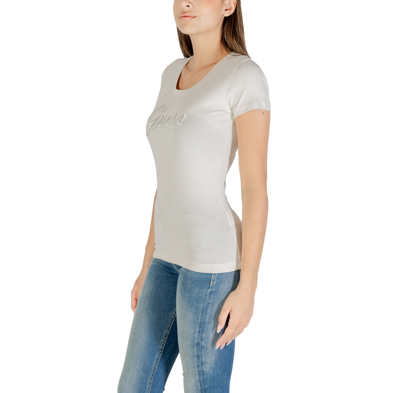 Guess T-shirt Dames Beige #2427116