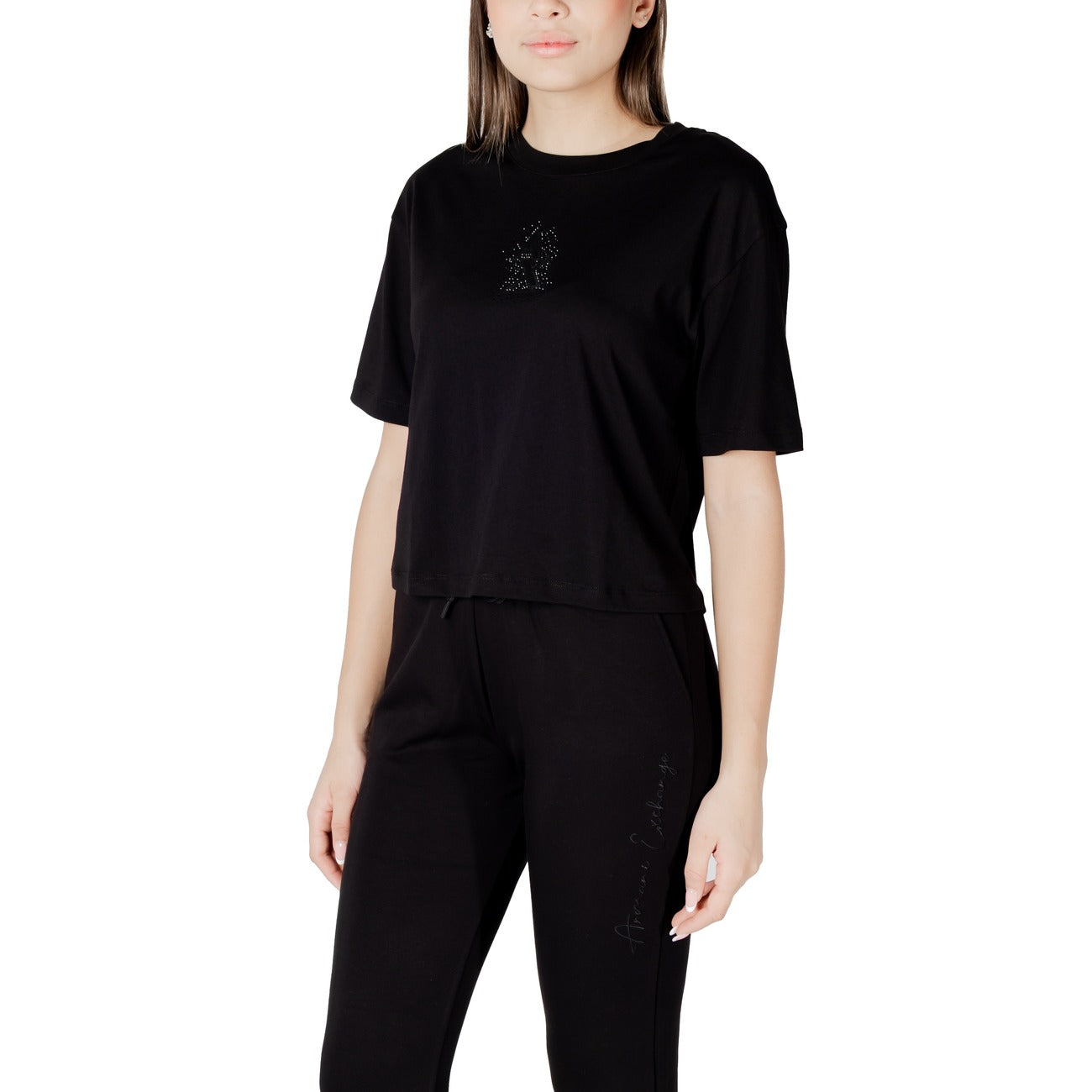 Armani Exchange T-shirt Dames Zwart #2418649