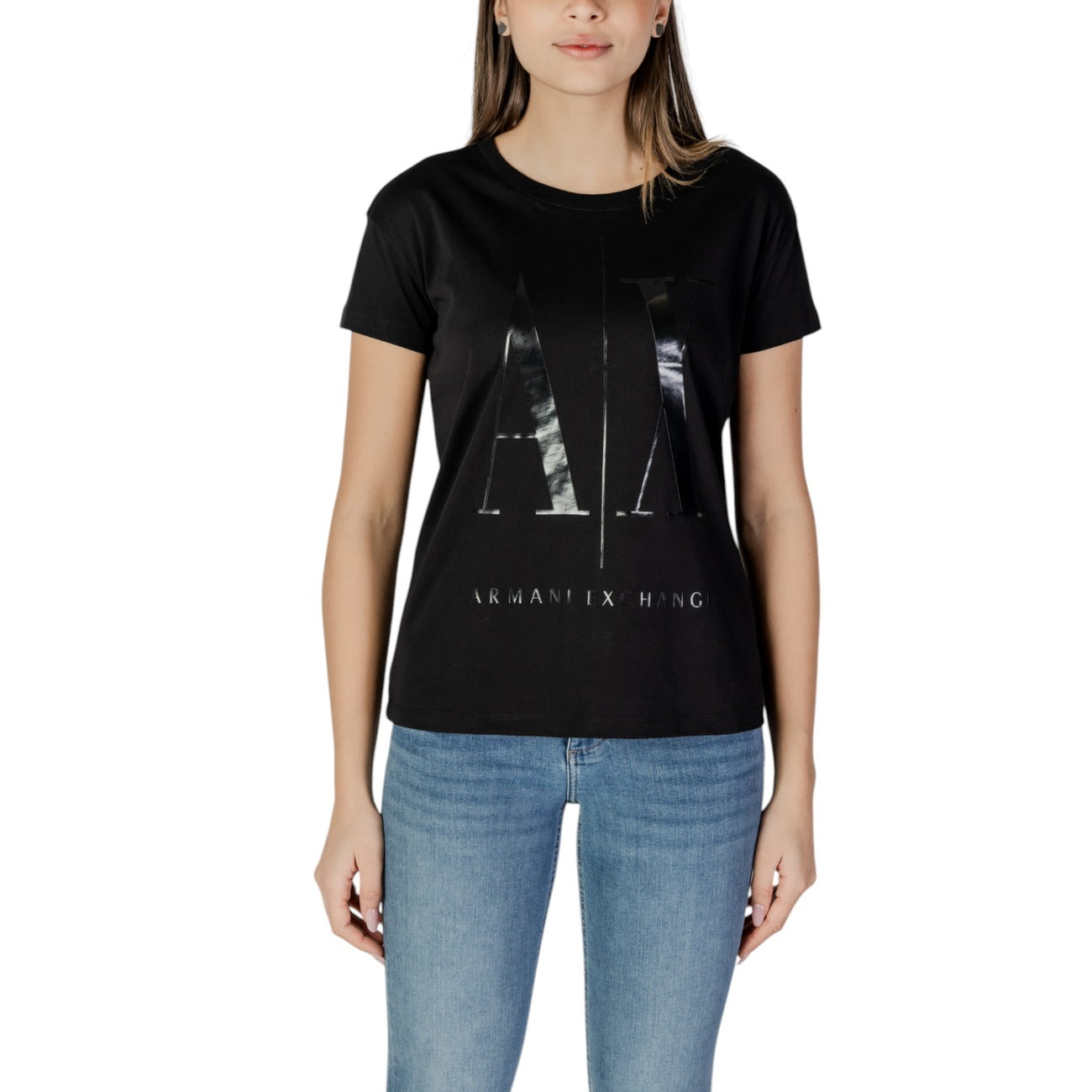 Armani Exchange T-Shirt Damen Beige