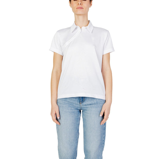 Blauer Polo Top Dames