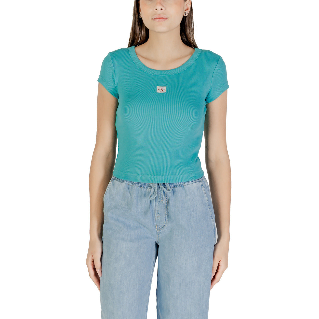 Calvin Klein Jeans T-shirt Women Light Blue