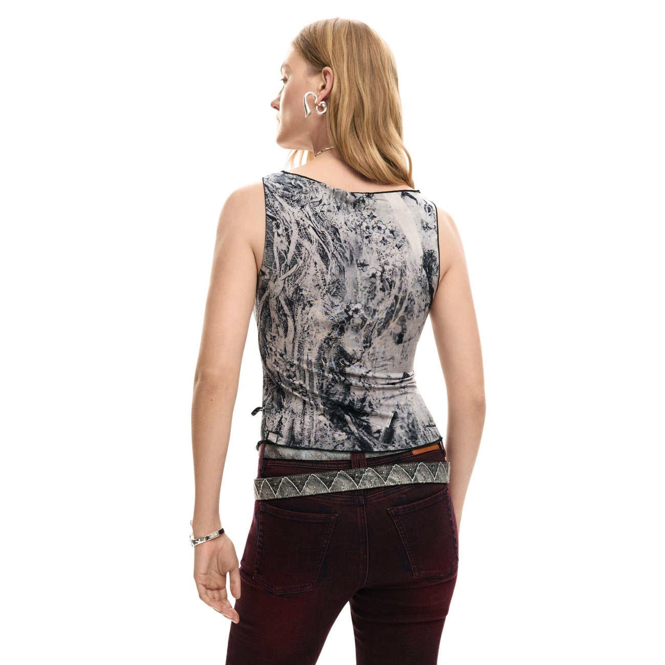 Desigual Top Damen Grau