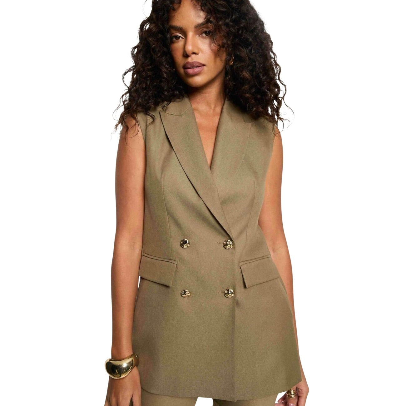 Morgan De Toi Gilet Dames Groen Groen