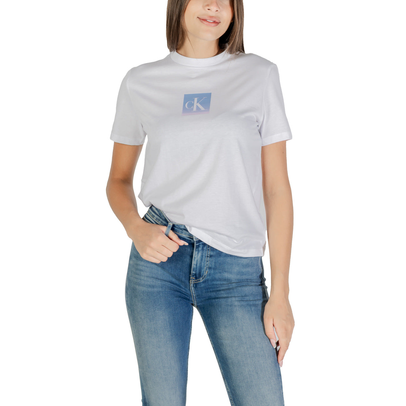 Calvin Klein Jeans T-shirt Dames Wit #2427063