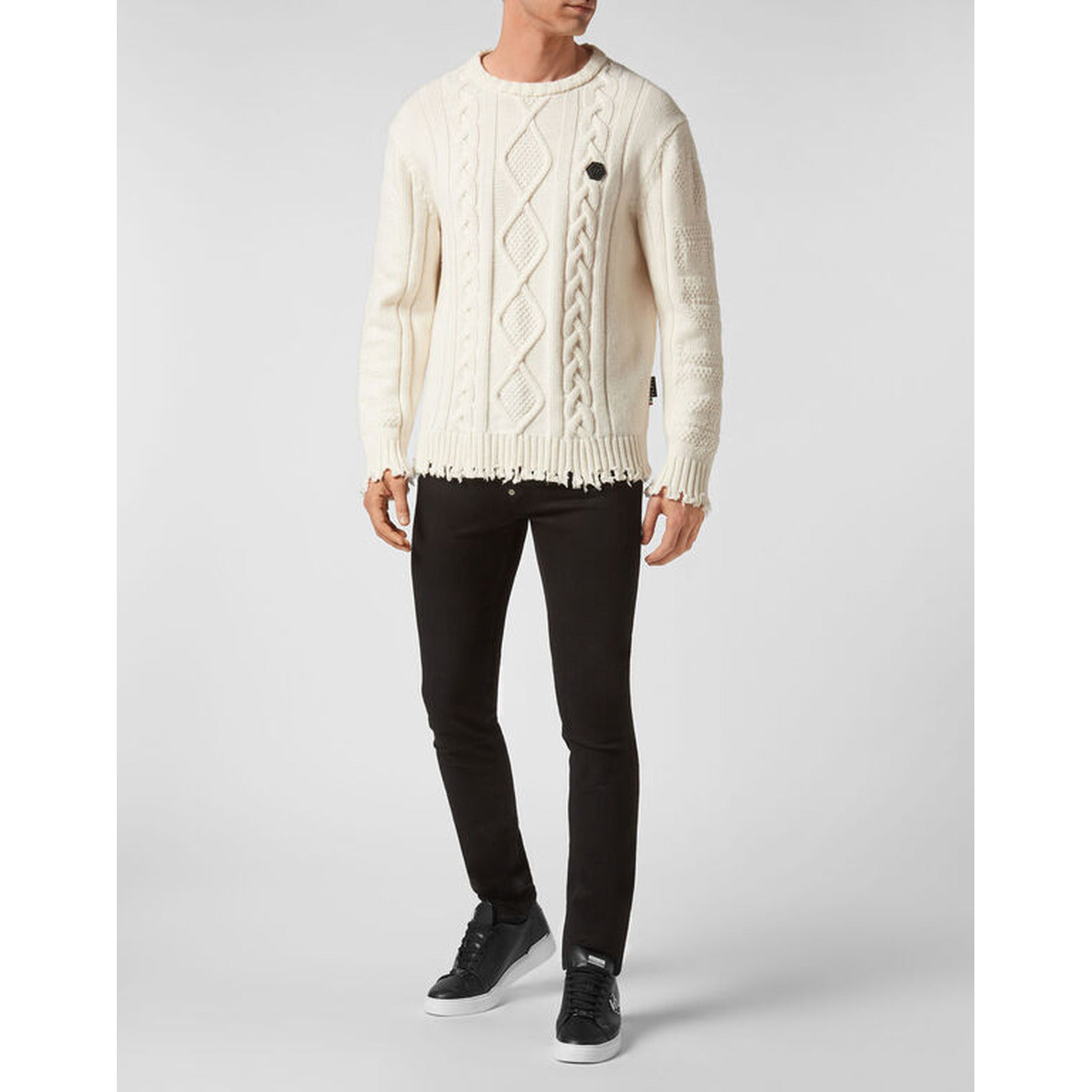 Philipp Plein Strickmode Herren Weiß
