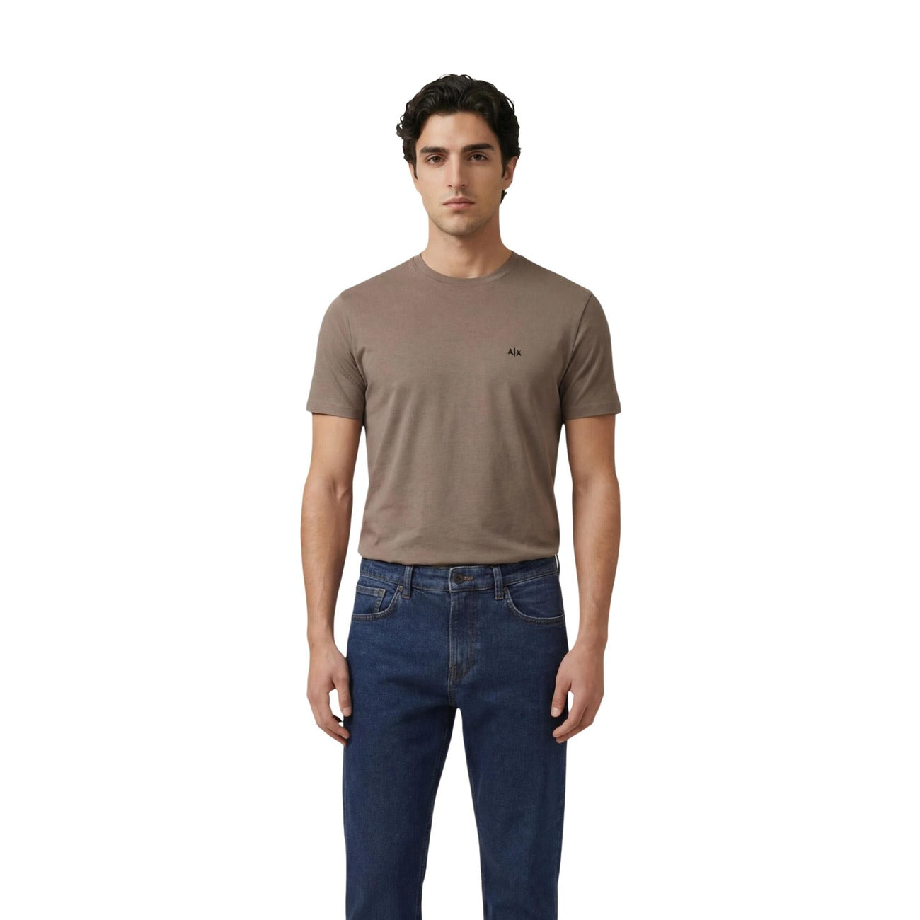 Armani Exchange T-shirt Heren Bruin #2453804