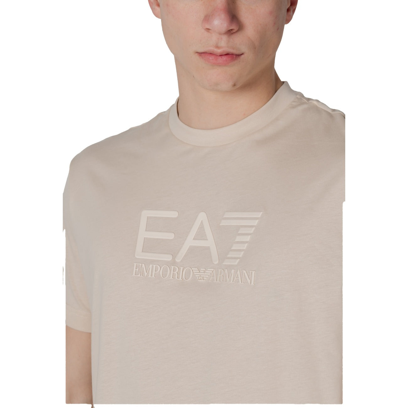 Ea7 T-shirt Heren Beige