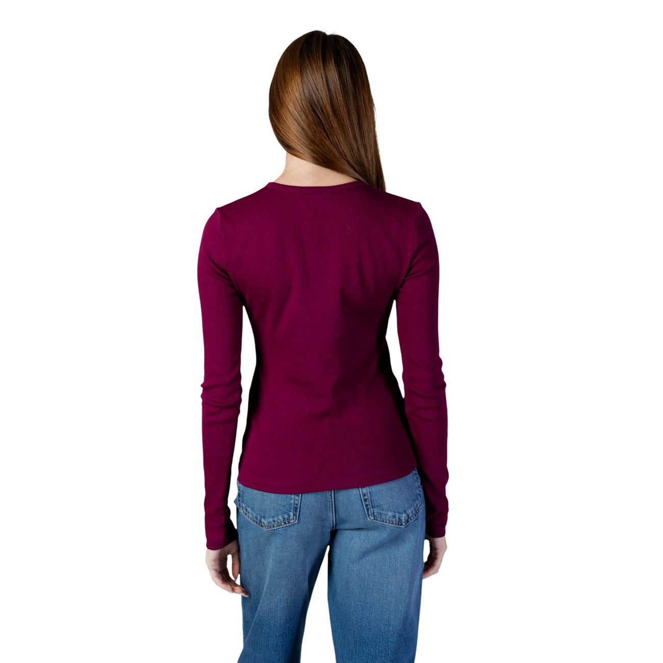 Calvin Klein Jeans T-shirt Dames Bordeaux #2469906