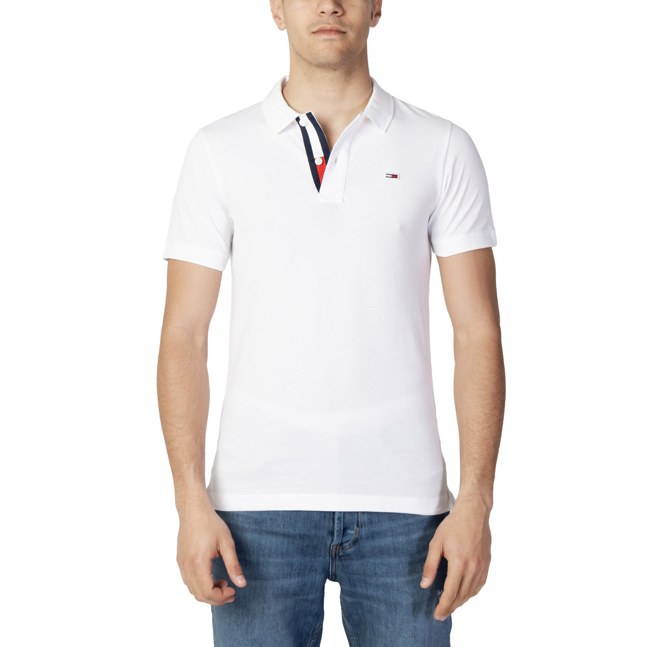 Tommy Hilfiger Jeans Polo Top Herren Schwarz