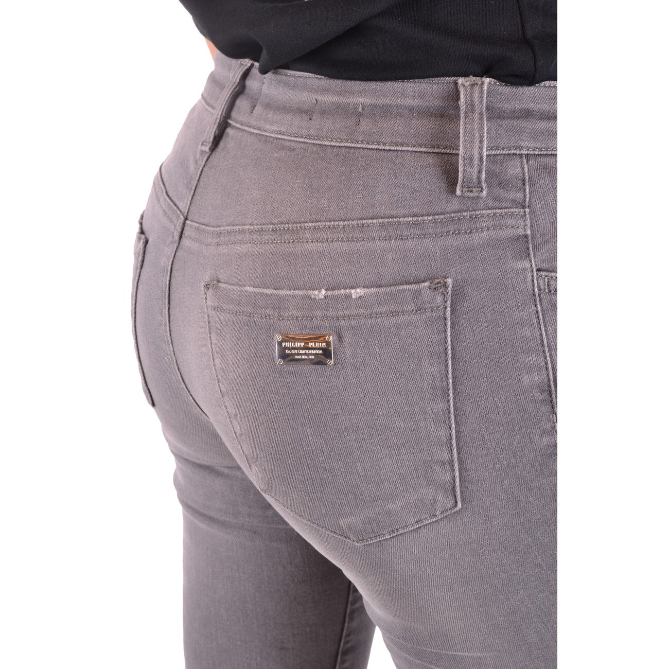 Philipp Plein Hose Damen Grau