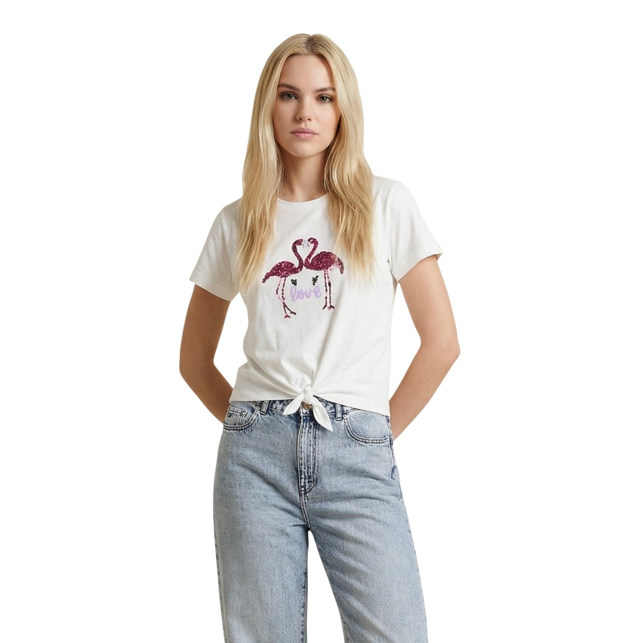 Only T-Shirt Damen Beige