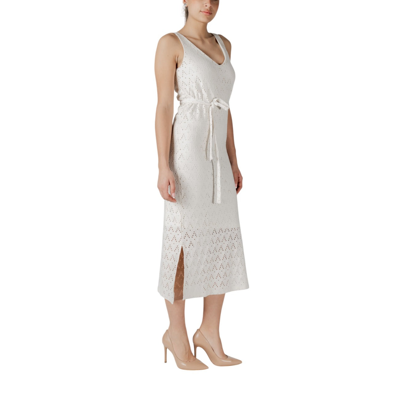 Vila Clothes Jurk Dames Beige