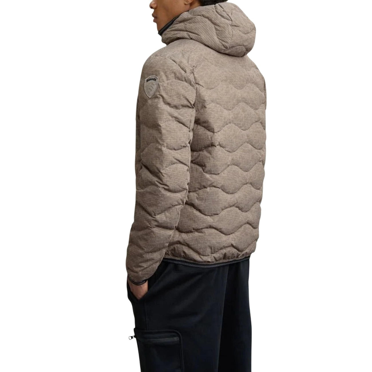 Blauer Windbreaker Heren Bruin