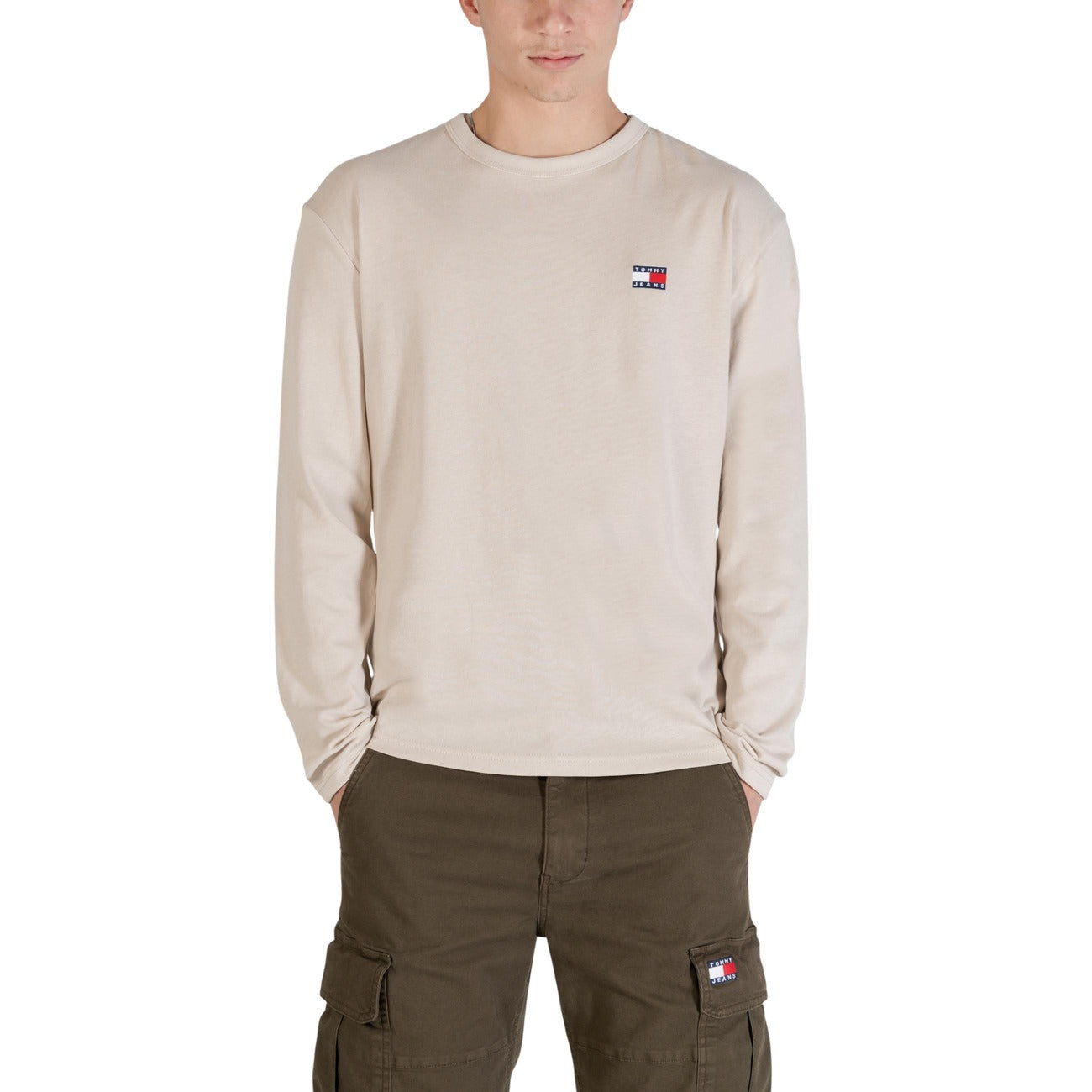 Tommy Hilfiger Jeans T-shirt Heren Beige Beige