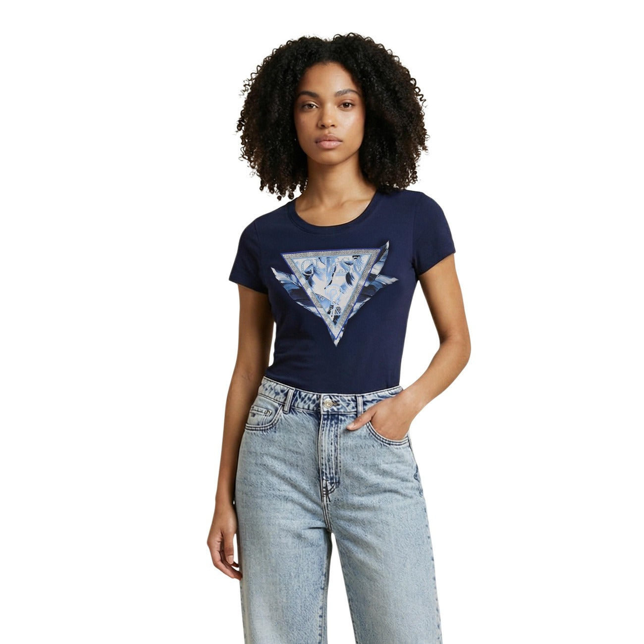 Guess T-shirt Dames Lichtblauw