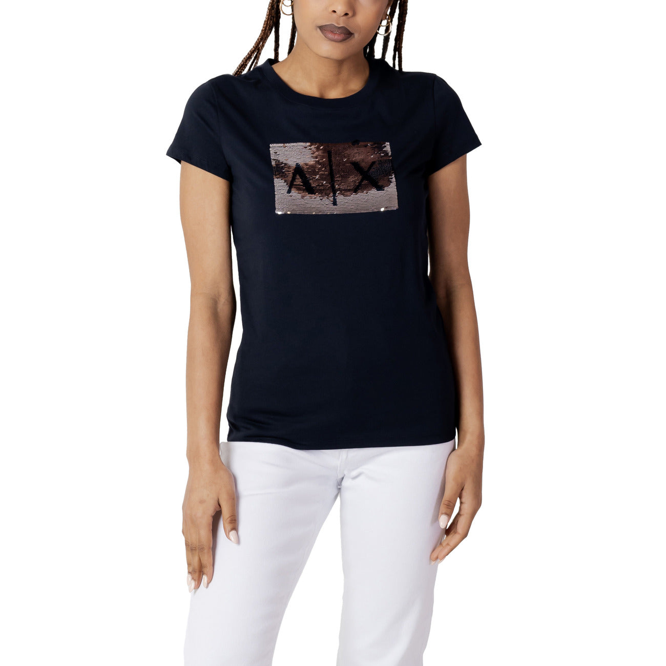 Armani Exchange T-shirt Dames Blauw