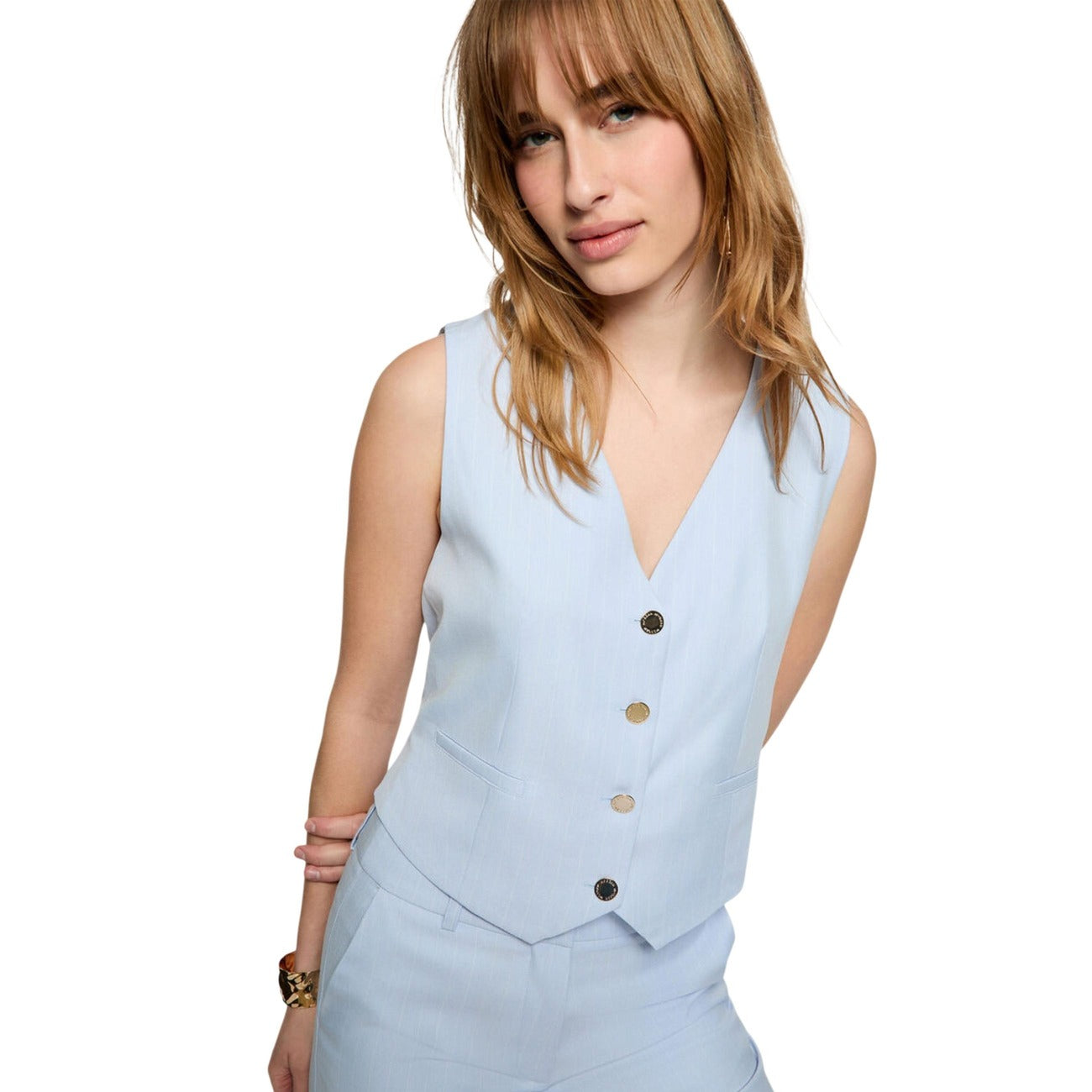 Morgan De Toi Weste Damen Hellblau
