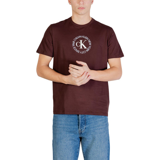 Calvin Klein Jeans T-shirt Heren Bruin #2469984