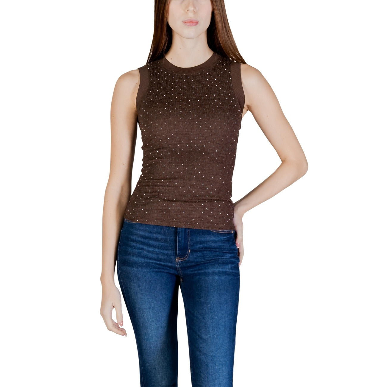 Guess Strickjacke Damen Braun