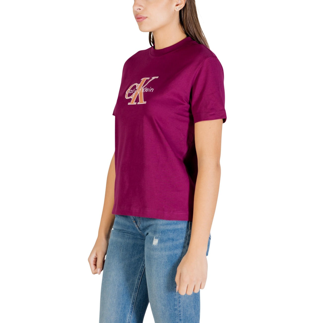 Calvin Klein Jeans T-shirt Women Burgundy